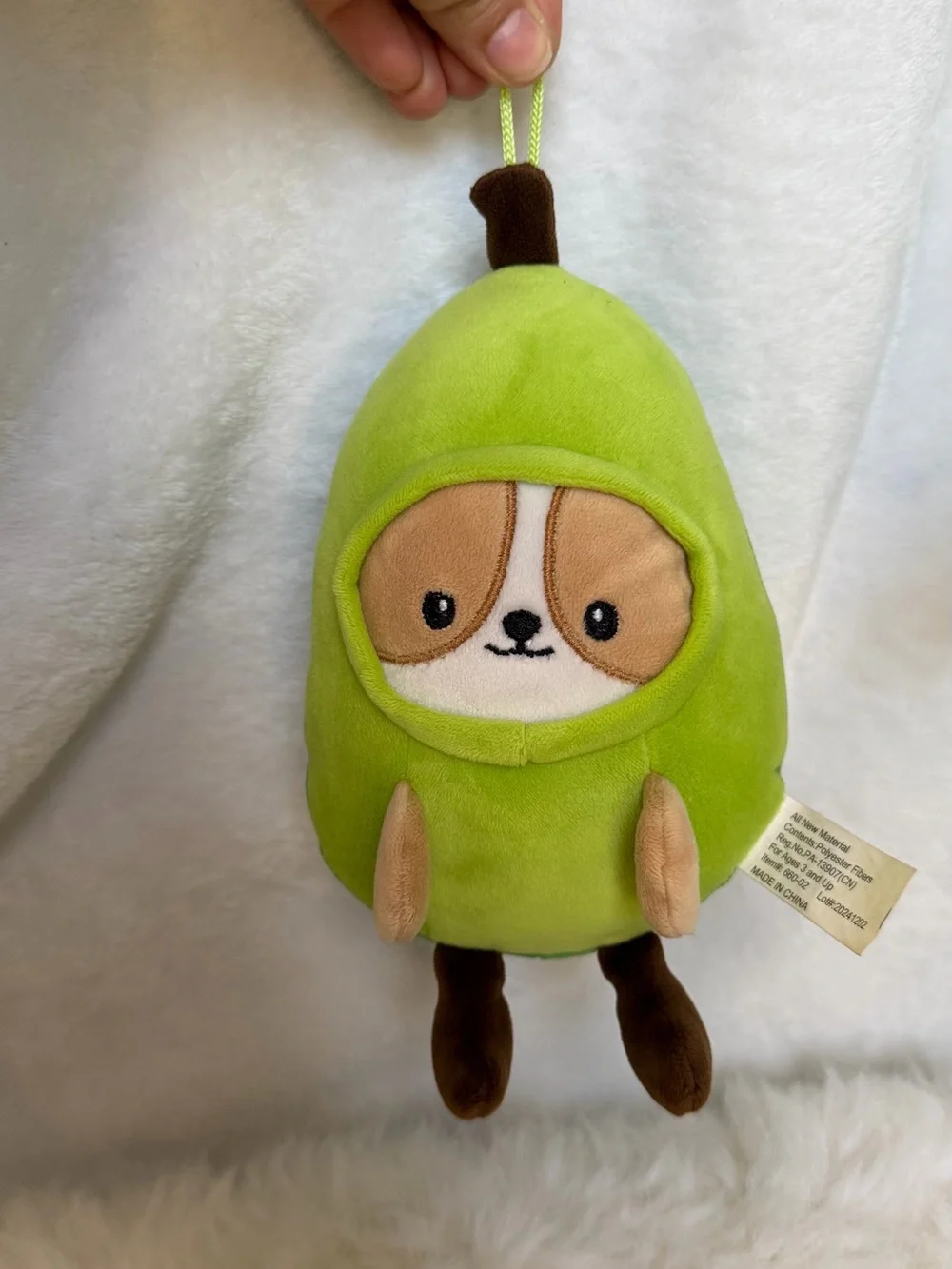 Cute Avocado Plush 7” Hanging Stuffed Animal Kawaii Backpack Bag Charm